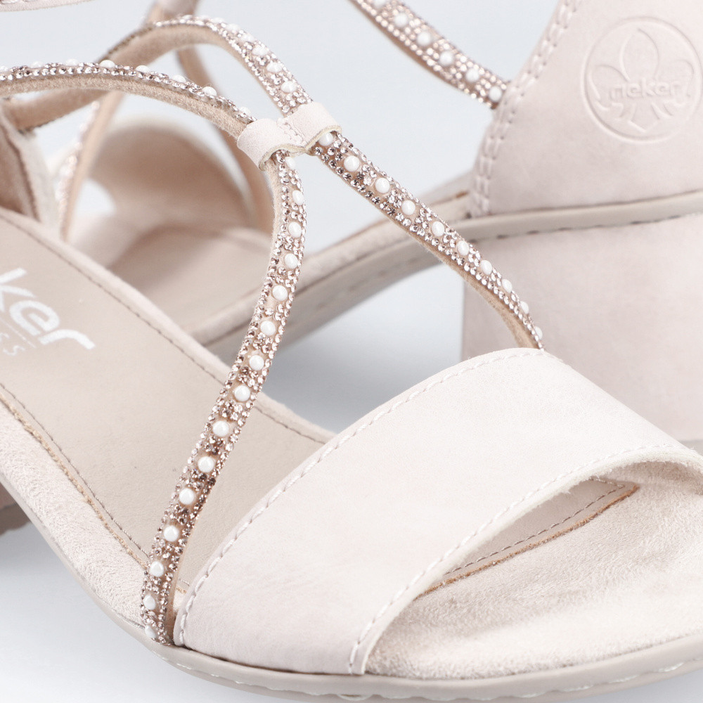 detail Dámské sandály RIEKER 64654-31 růžová S6