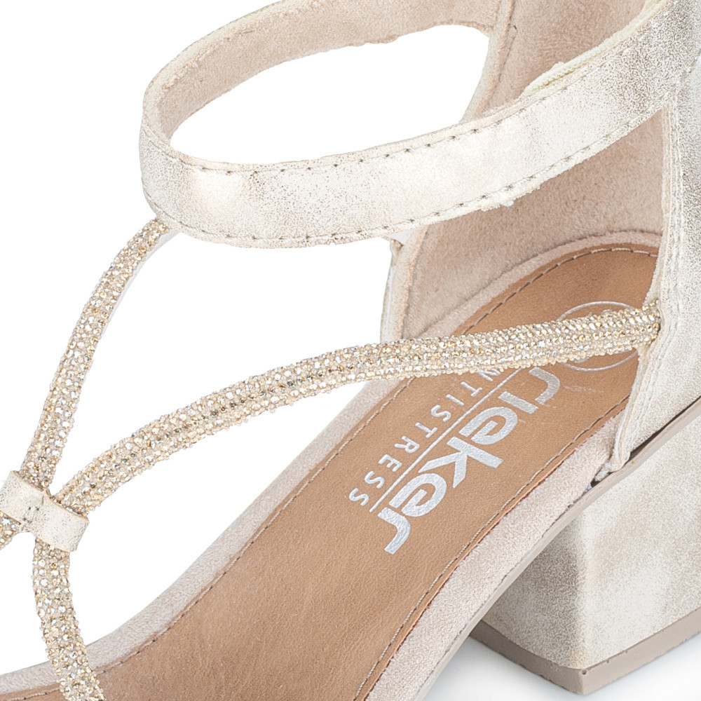 detail Dámské sandály RIEKER 64654-60 béžová S6