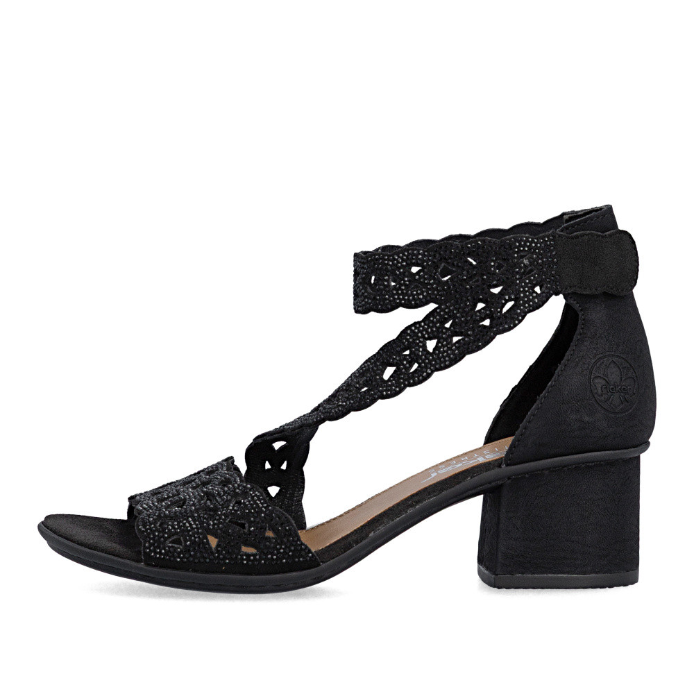 detail Dámské sandály RIEKER 64657-00 černá S6