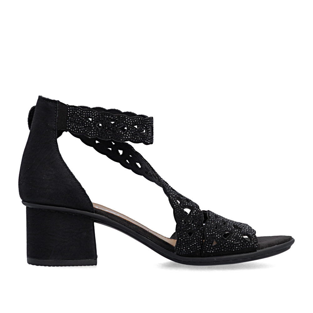 detail Dámské sandály RIEKER 64657-00 černá S6