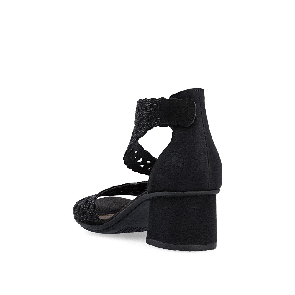 detail Dámské sandály RIEKER 64657-00 černá S6