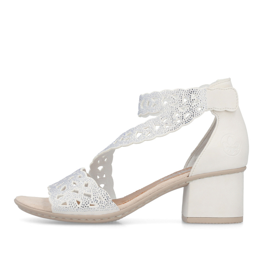 detail Dámské sandály RIEKER 64657-80 bílá S6