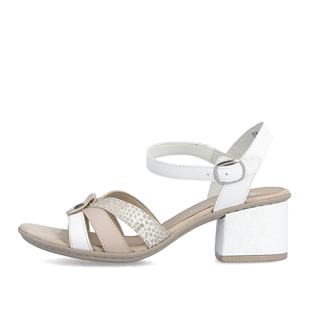 detail Dámské sandály RIEKER 64663-90 bílá S6