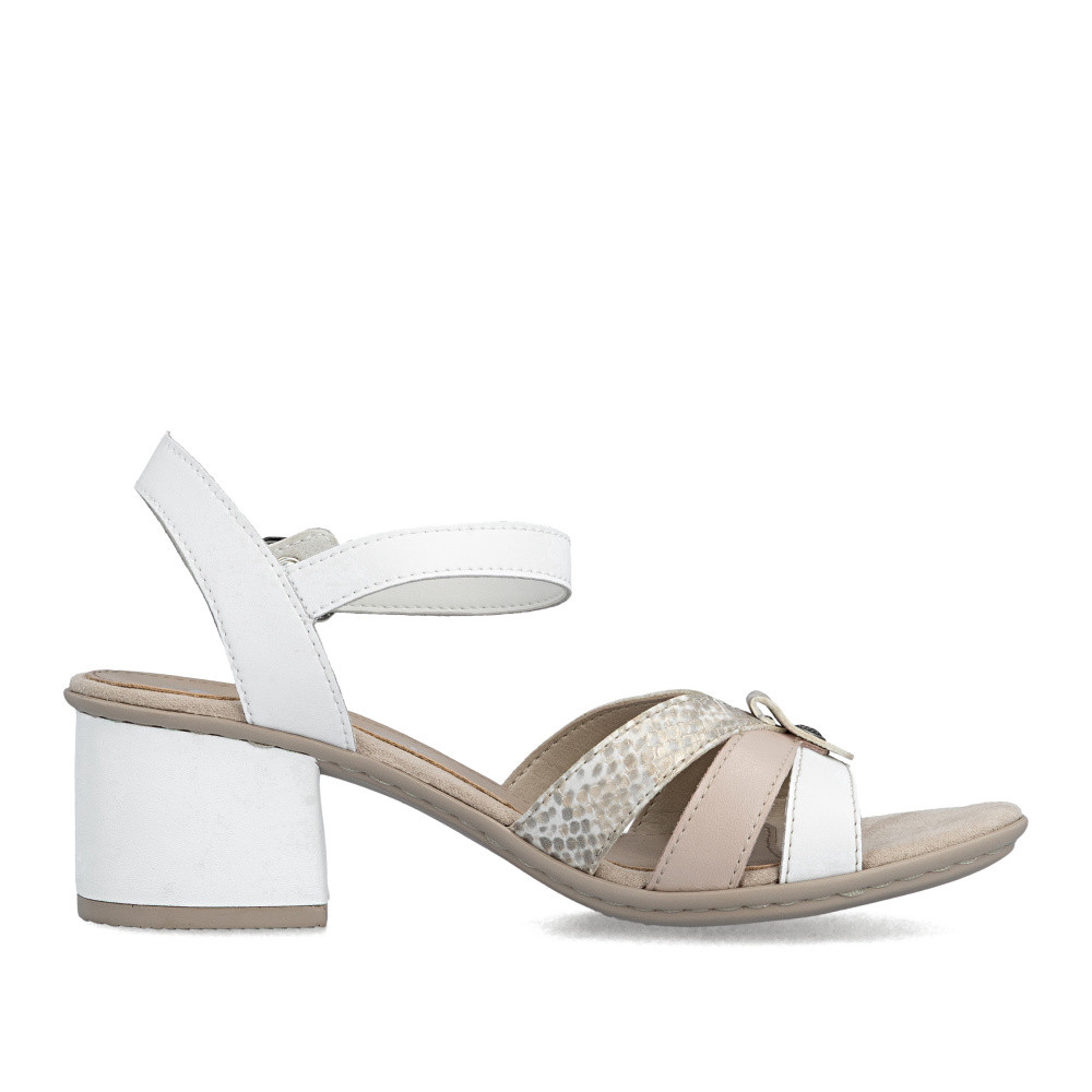 detail Dámské sandály RIEKER 64663-90 bílá S6