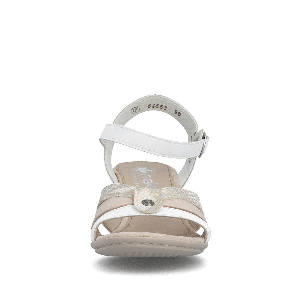 detail Dámské sandály RIEKER 64663-90 bílá S6