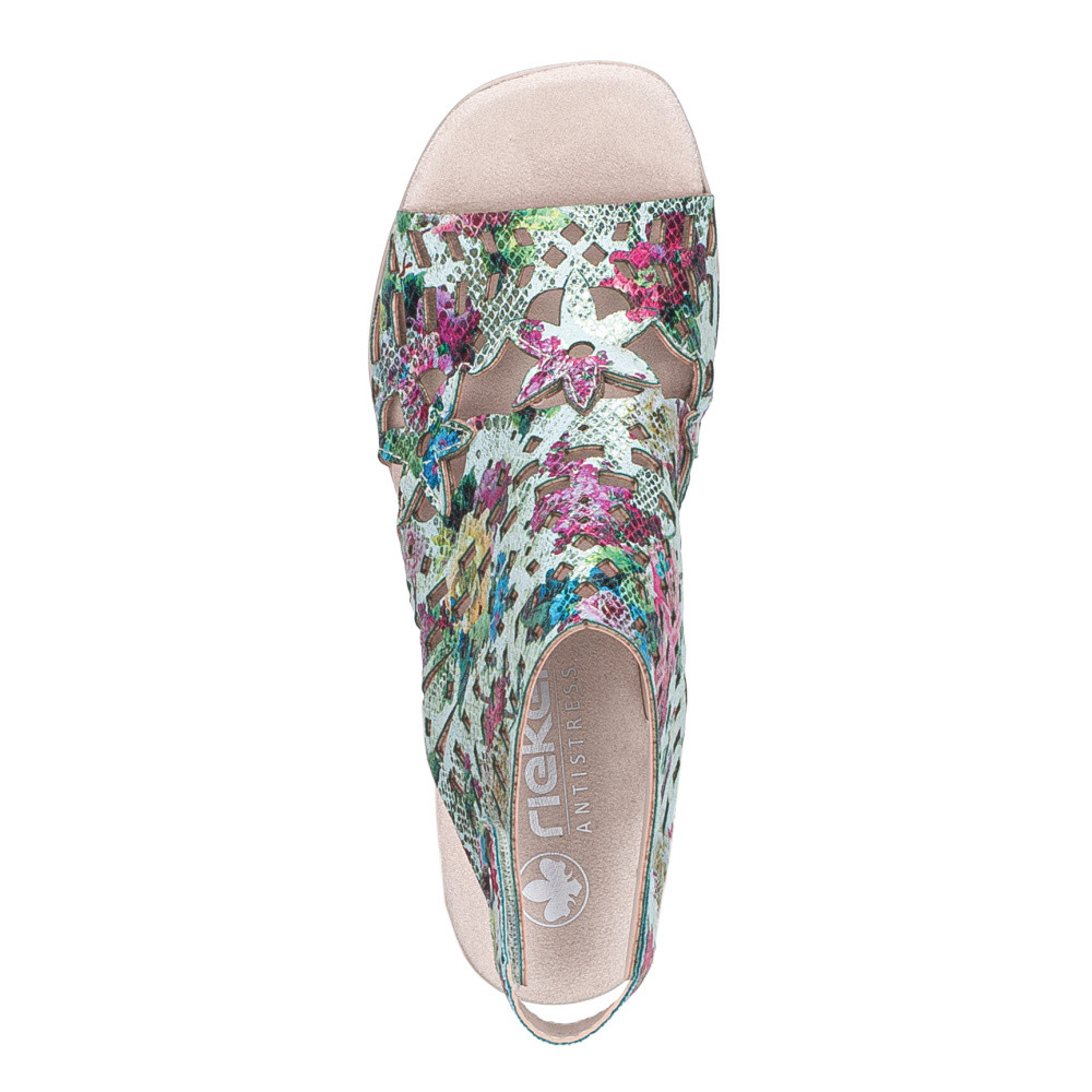 detail Dámské sandály RIEKER 64780-92 zelená S6