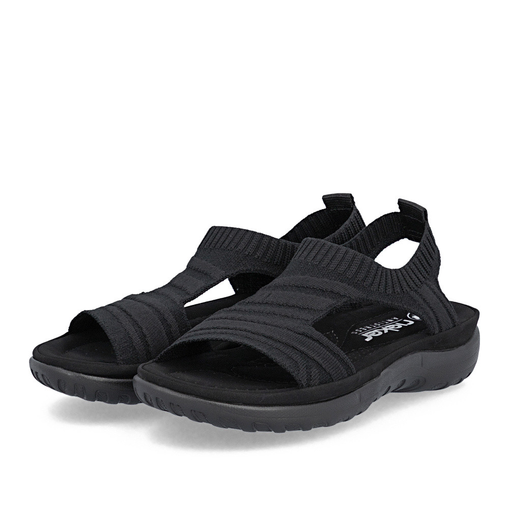 detail Dámské sandály RIEKER 64850-00 černá S6