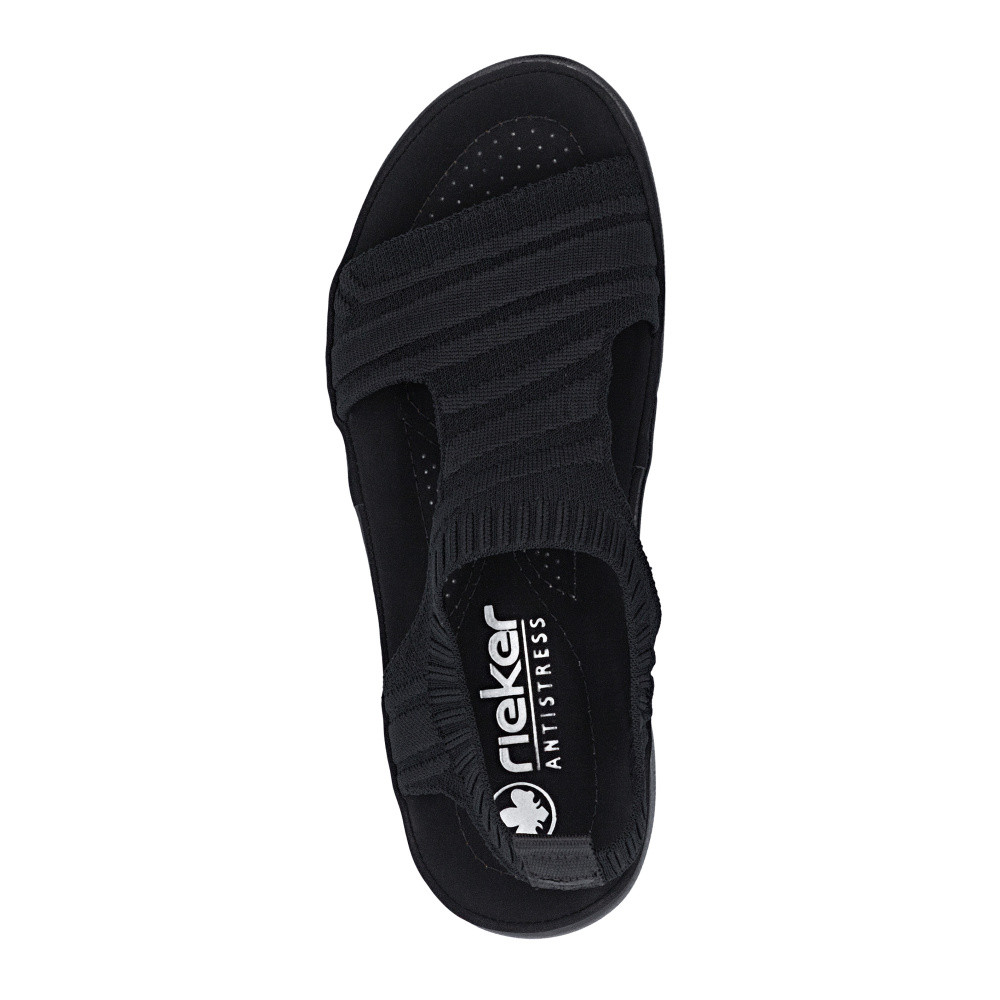 detail Dámské sandály RIEKER 64850-00 černá S6