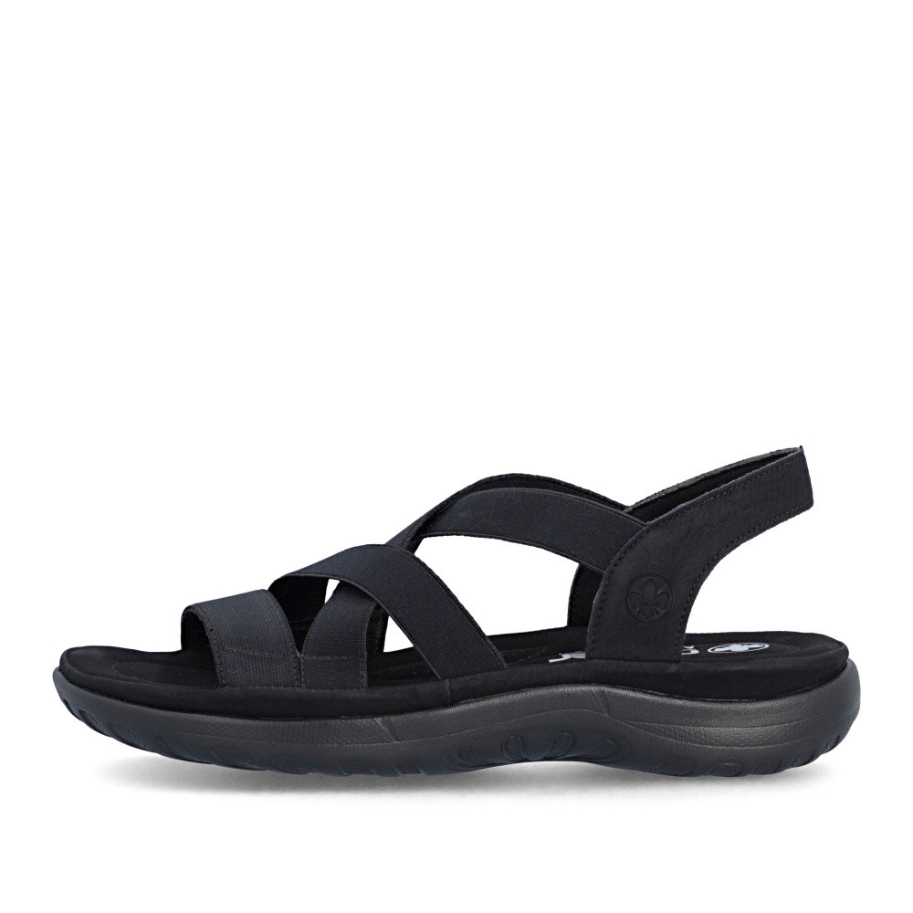 detail Dámské sandály RIEKER 64857-00 černá S6