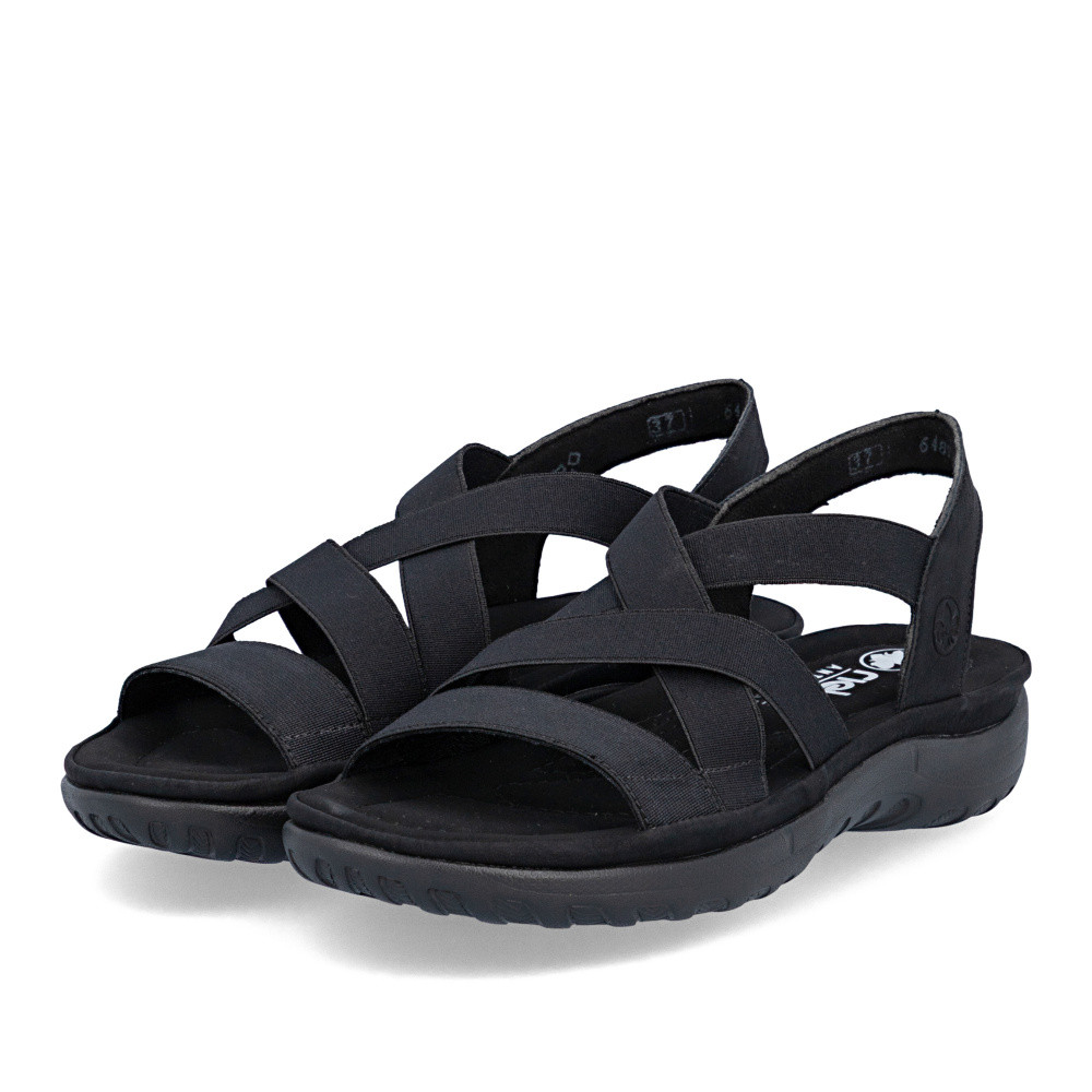 detail Dámské sandály RIEKER 64857-00 černá S6