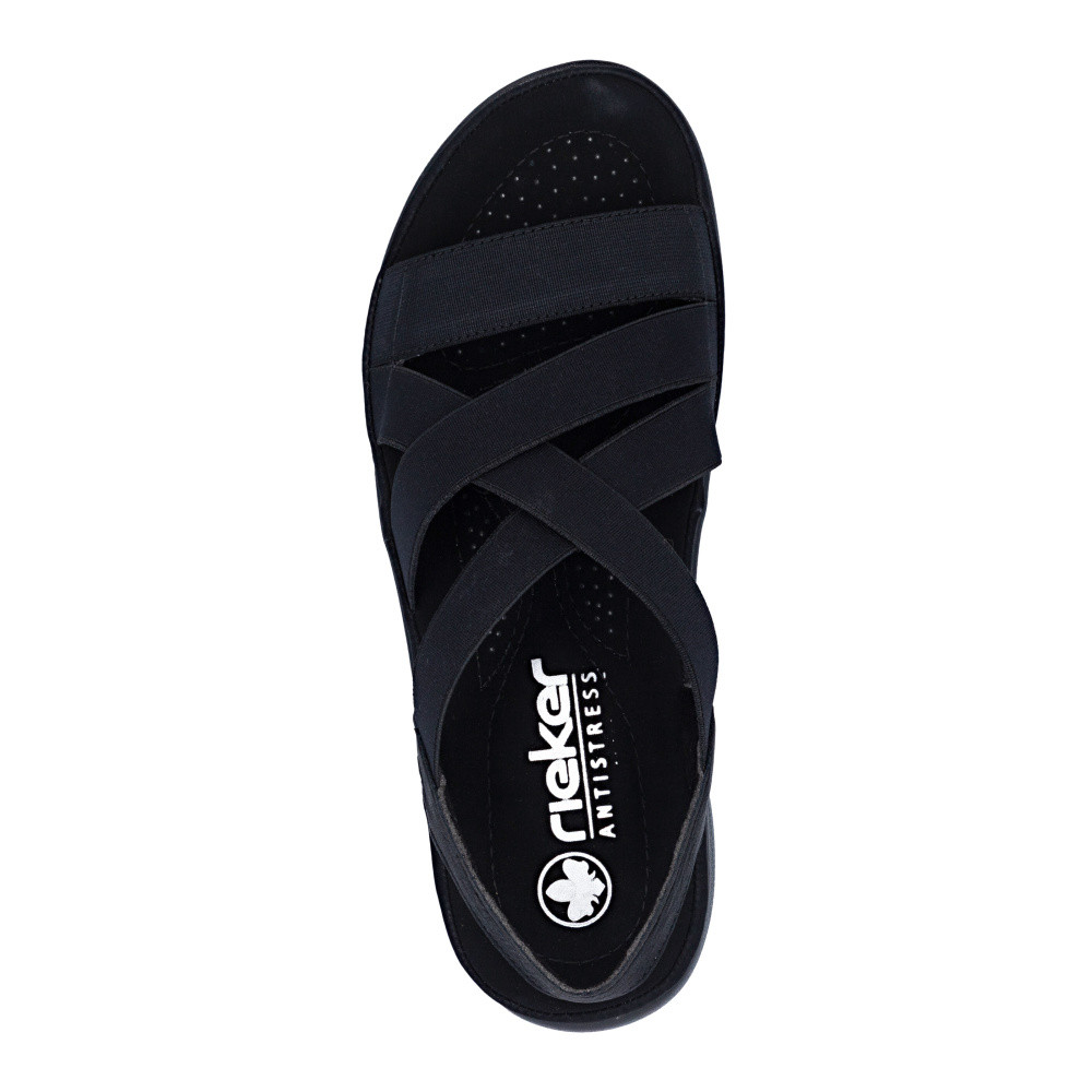 detail Dámské sandály RIEKER 64857-00 černá S6