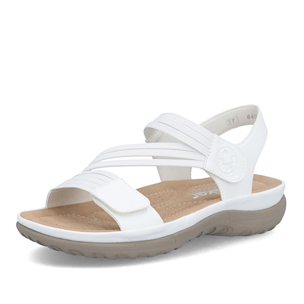 detail Dámské sandály RIEKER 64870-81 bílá S6