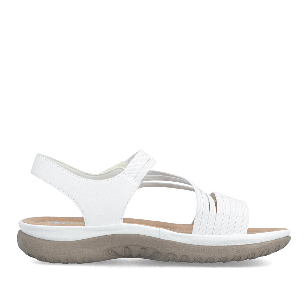 detail Dámské sandály RIEKER 64870-81 bílá S6