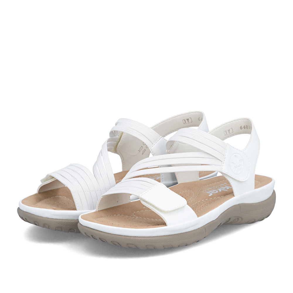 detail Dámské sandály RIEKER 64870-81 bílá S6