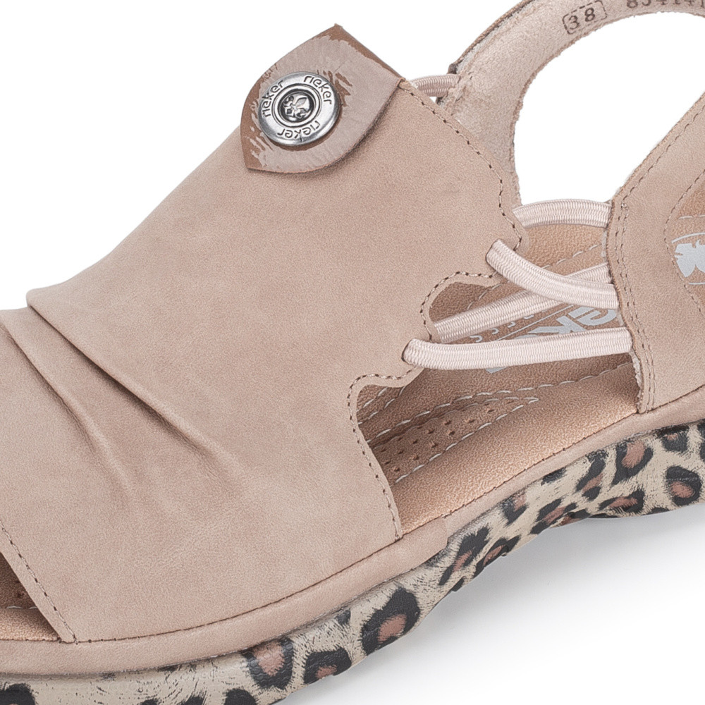 detail Dámské sandály RIEKER 64871-20 béžová S6