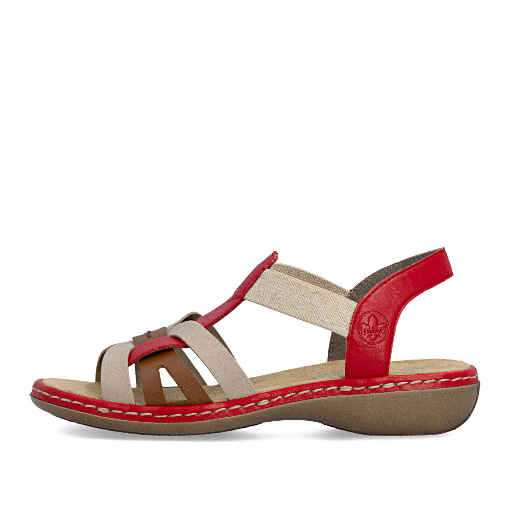 detail Dámské sandály RIEKER 65918-33 červená S6