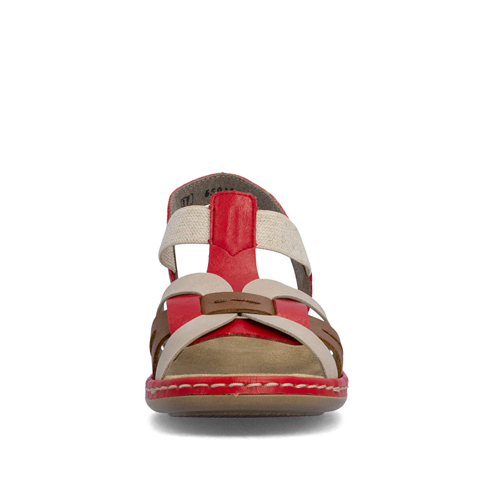 detail Dámské sandály RIEKER 65918-33 červená S6