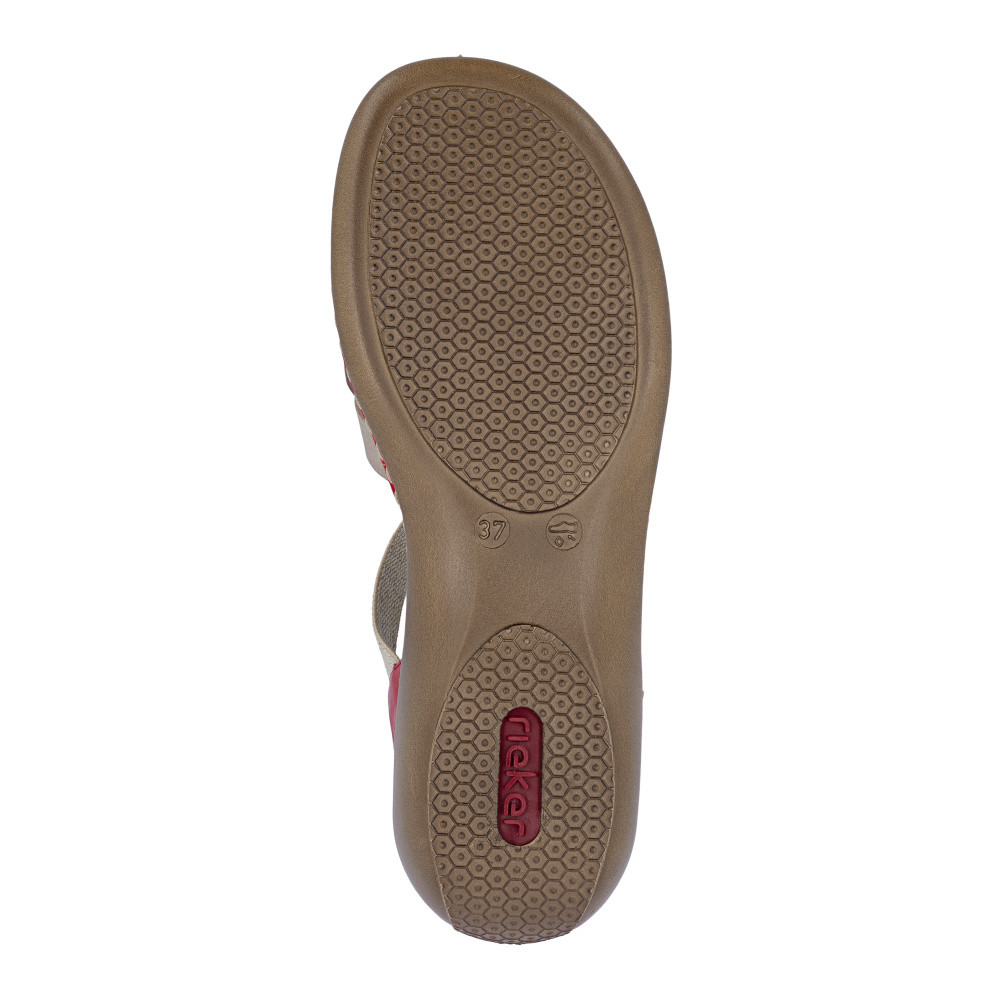 detail Dámské sandály RIEKER 65918-33 červená S6