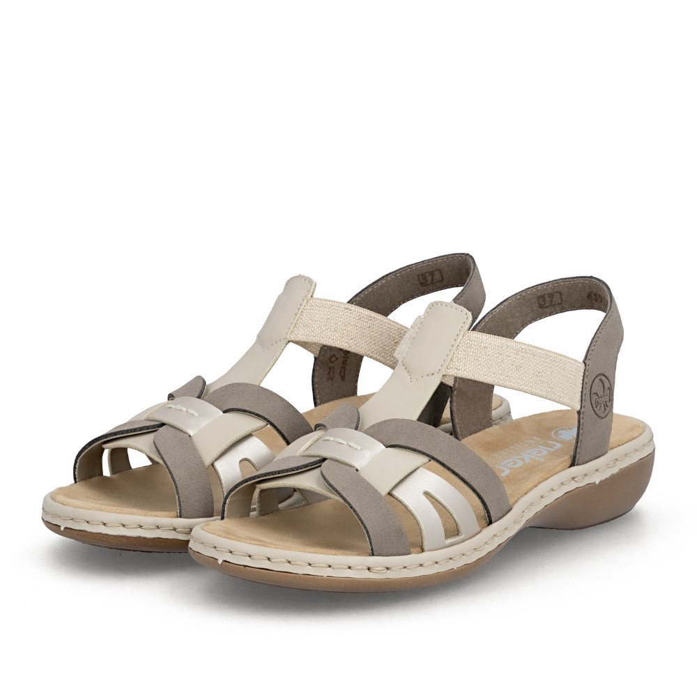 detail Dámské sandály RIEKER 65918-64 béžová S6