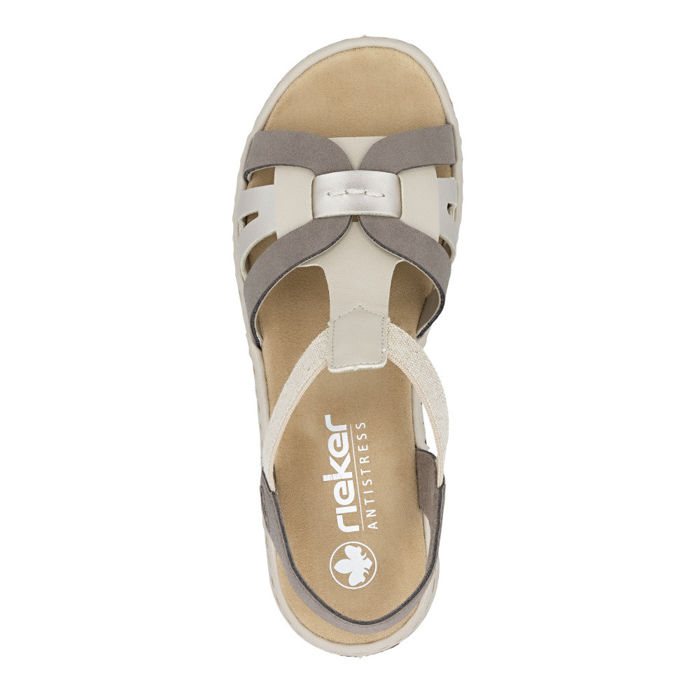 detail Dámské sandály RIEKER 65918-64 béžová S6