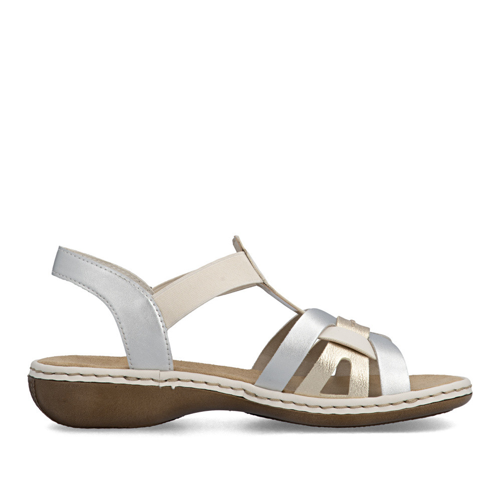 detail Dámské sandály RIEKER 65918-91 stříbrná S6