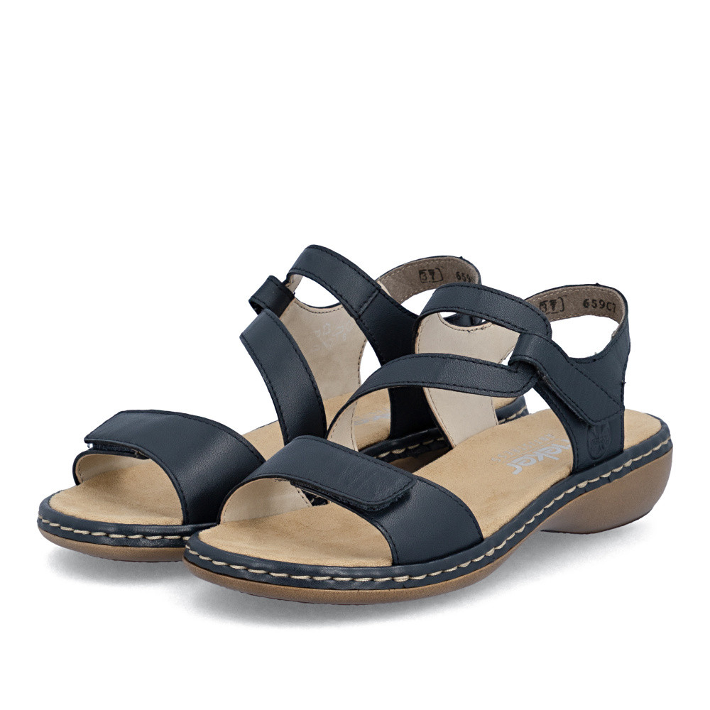 detail Dámské sandály RIEKER 659C7-16 modrá S6