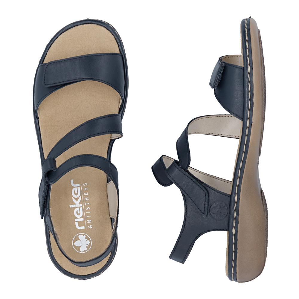 detail Dámské sandály RIEKER 659C7-16 modrá S6