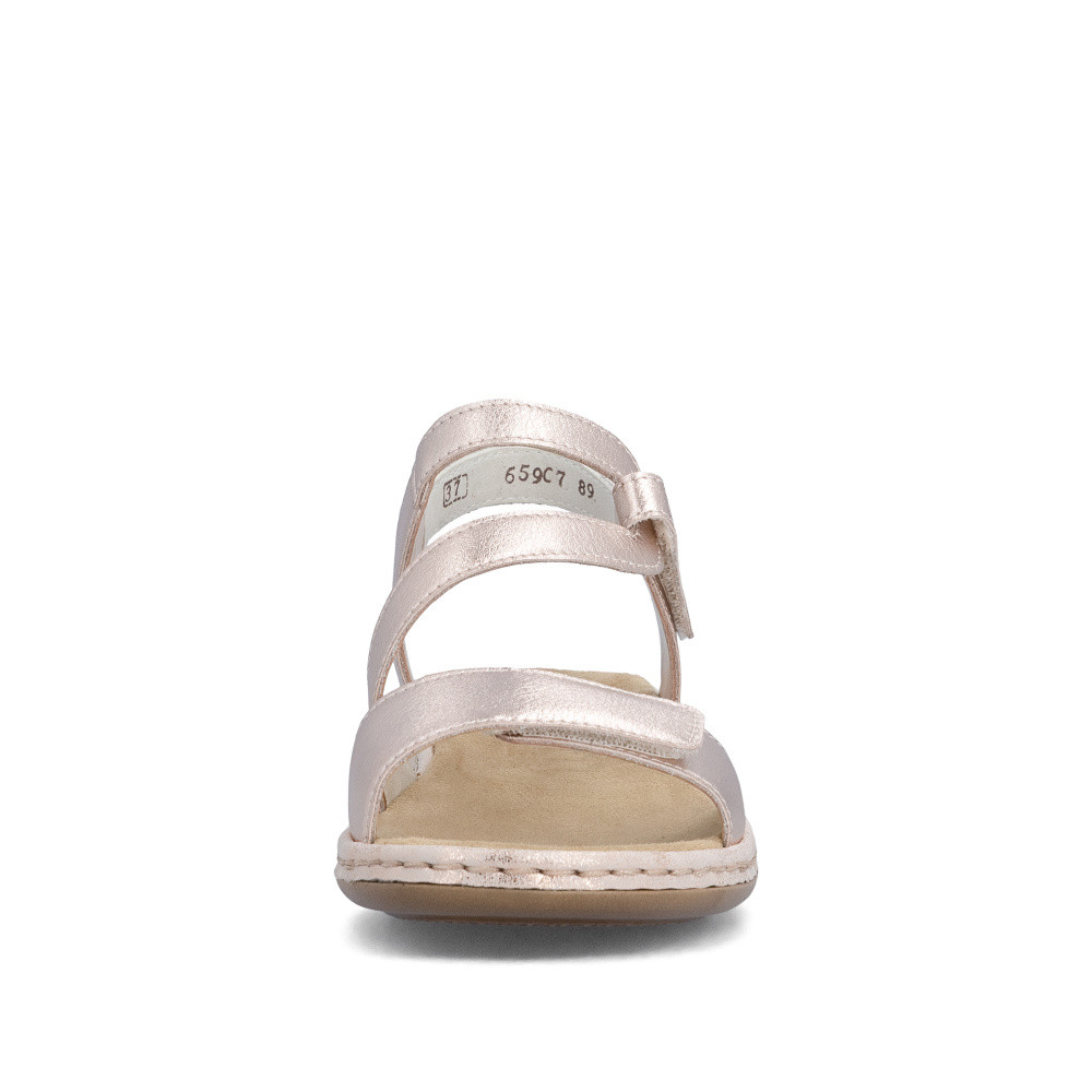 detail Dámské sandály RIEKER 659C7-89 zlatá S6