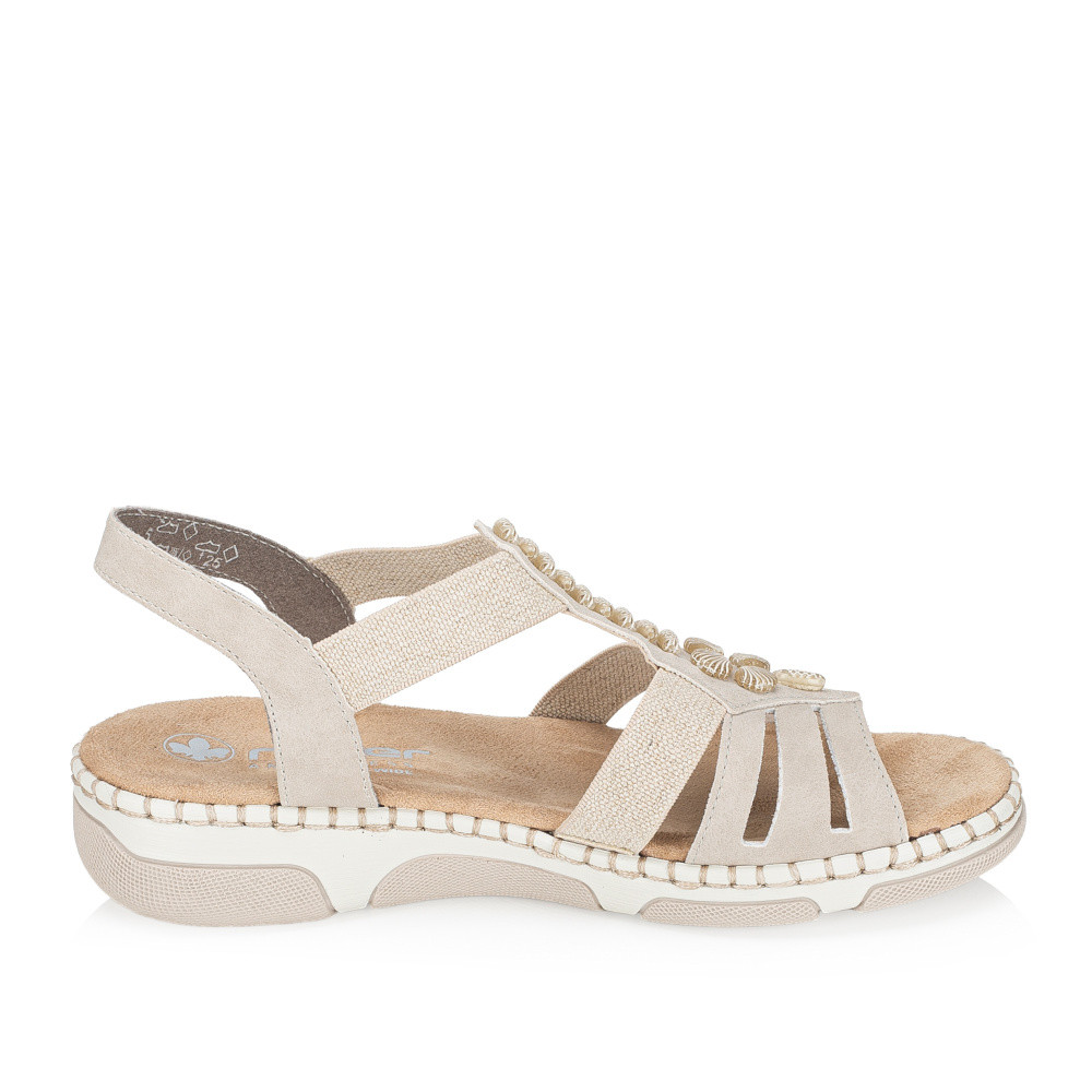 detail Dámské sandály RIEKER 66201-62 béžová S6