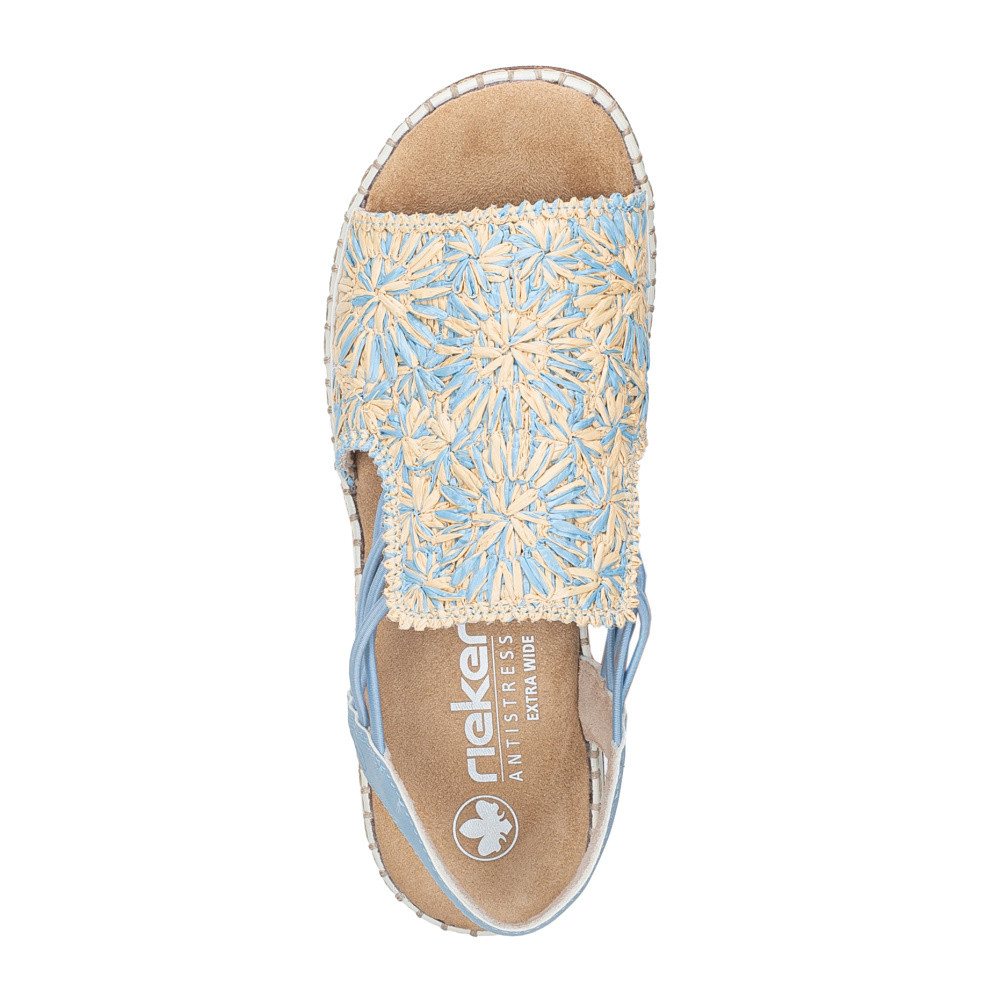 detail Dámské sandály RIEKER 66248-10 modrá S6