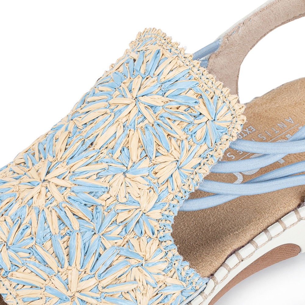 detail Dámské sandály RIEKER 66248-10 modrá S6