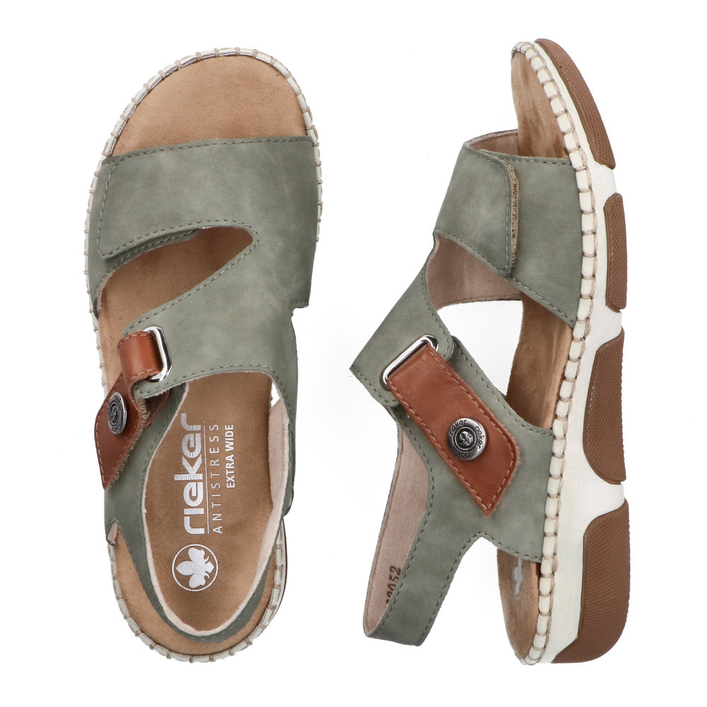 detail Dámské sandály RIEKER 66280-52 zelená S6
