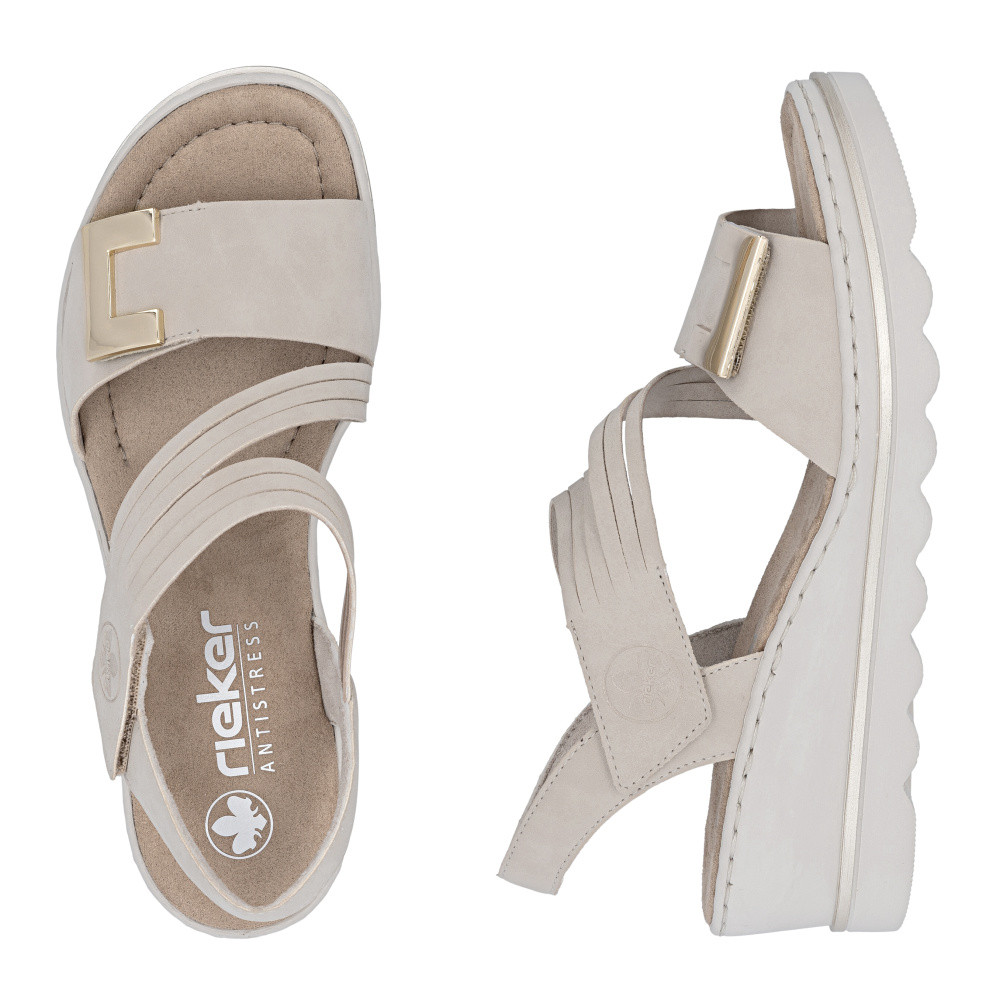 detail Dámské sandály RIEKER 67410-62 béžová S6