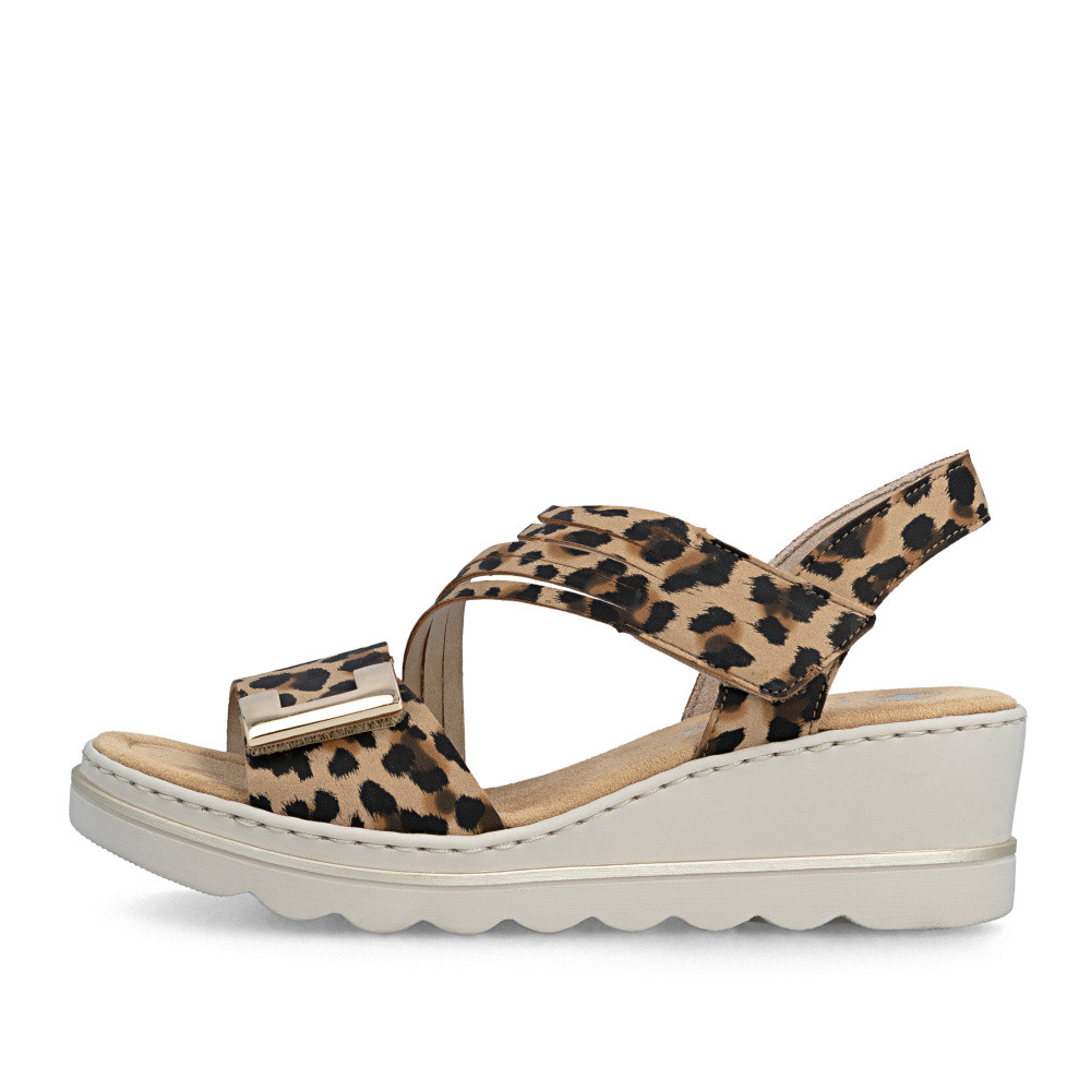 detail Dámské sandály RIEKER 67410-90 béžová S6