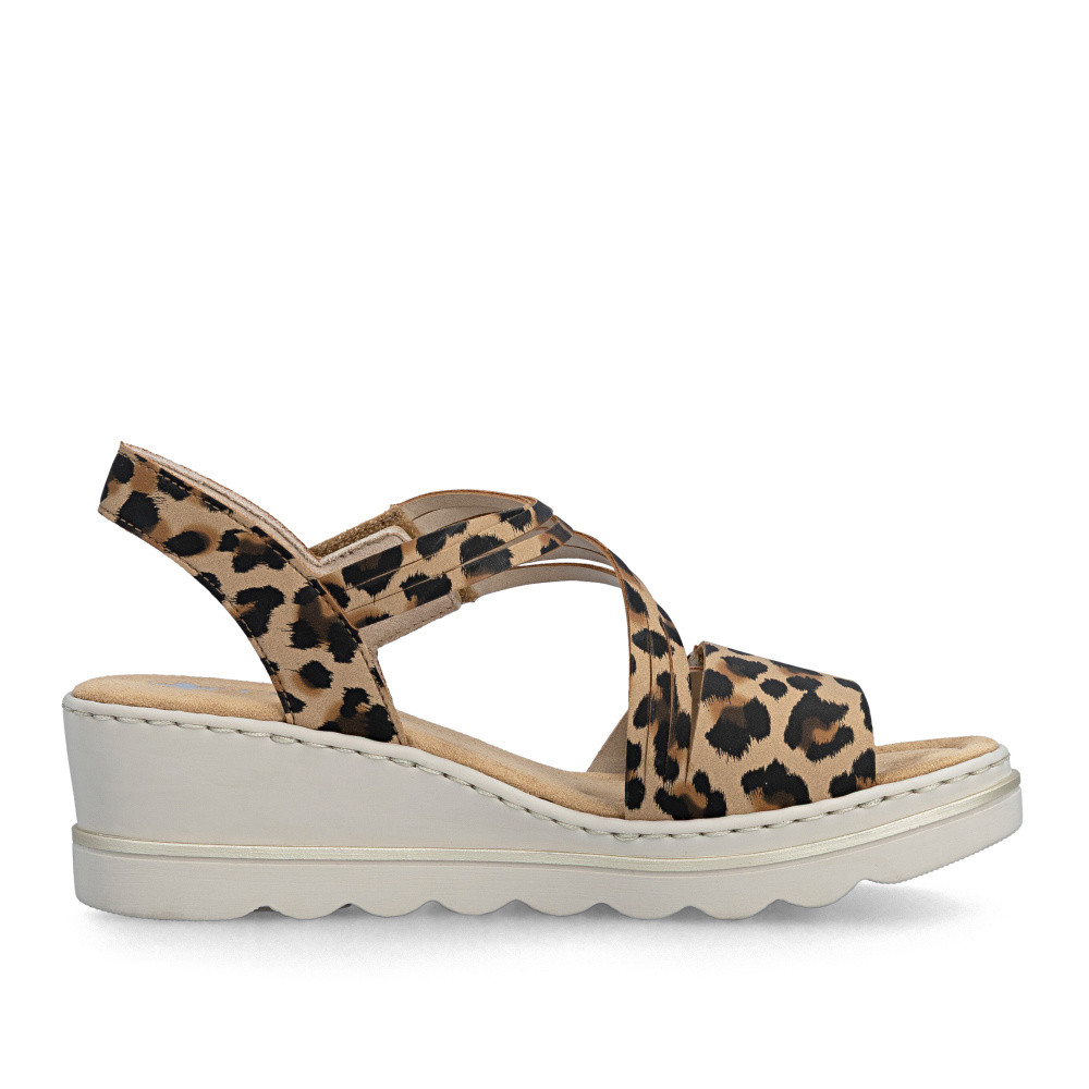 detail Dámské sandály RIEKER 67410-90 béžová S6