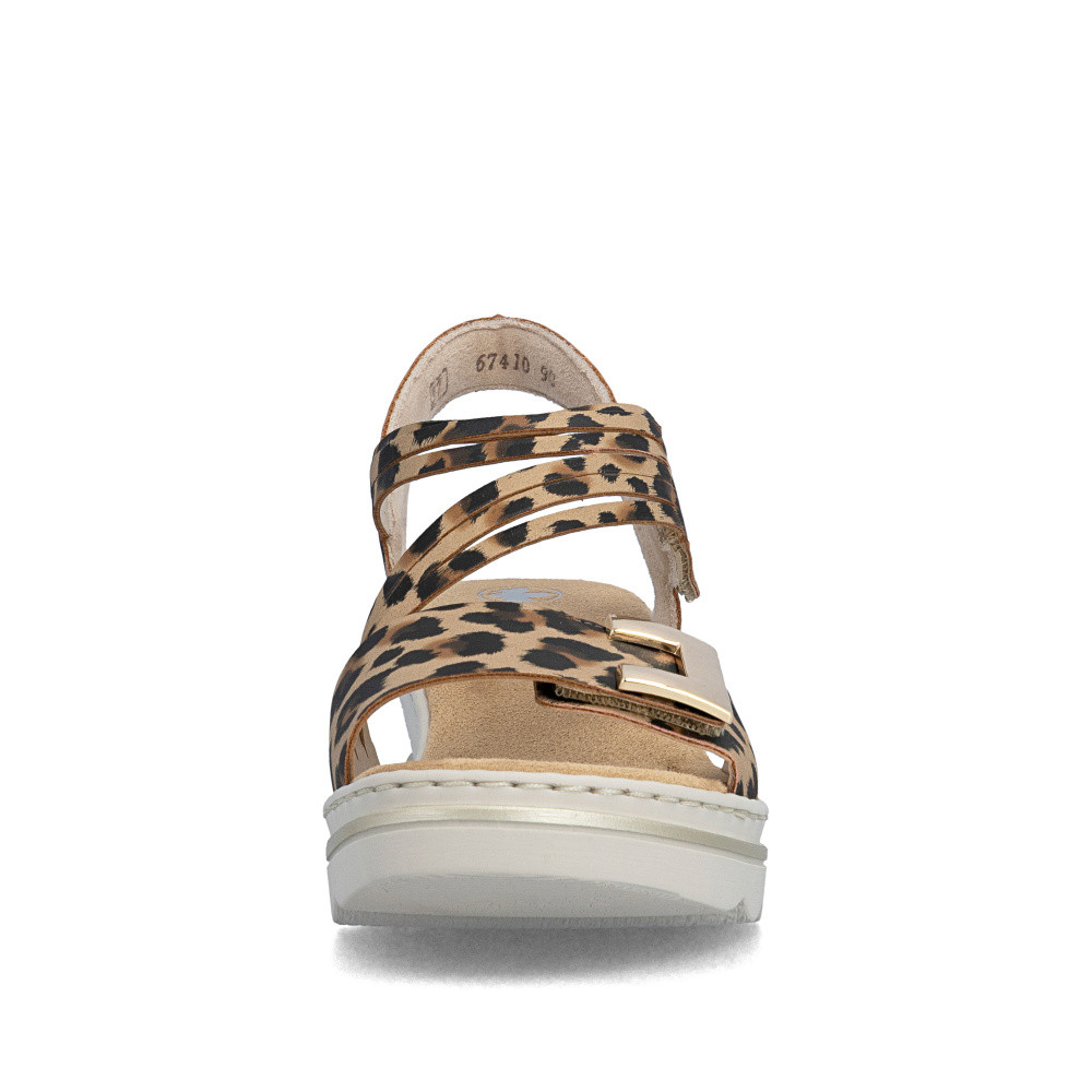 detail Dámské sandály RIEKER 67410-90 béžová S6