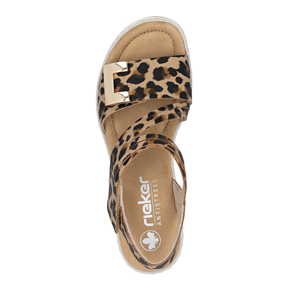 detail Dámské sandály RIEKER 67410-90 béžová S6