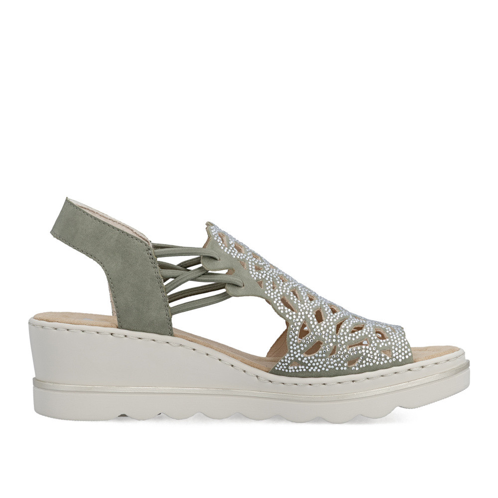 detail Dámské sandály RIEKER 67465-52 zelená S6