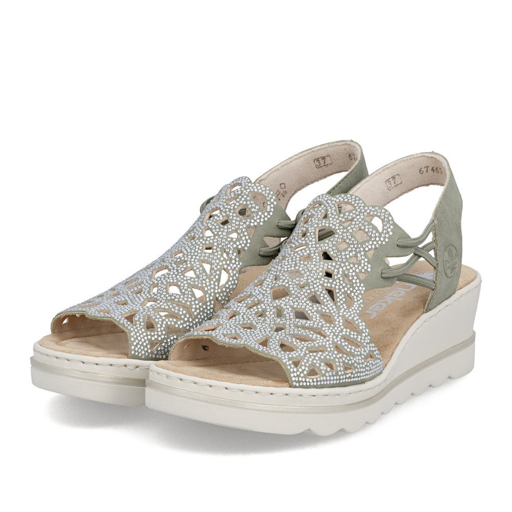 detail Dámské sandály RIEKER 67465-52 zelená S6