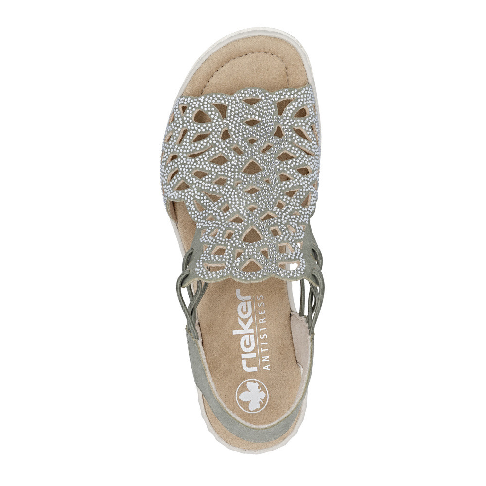 detail Dámské sandály RIEKER 67465-52 zelená S6