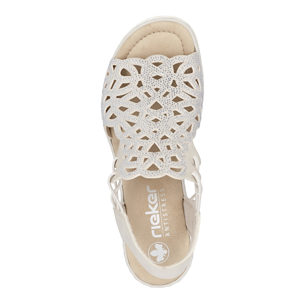detail Dámské sandály RIEKER 67465-62 béžová S6