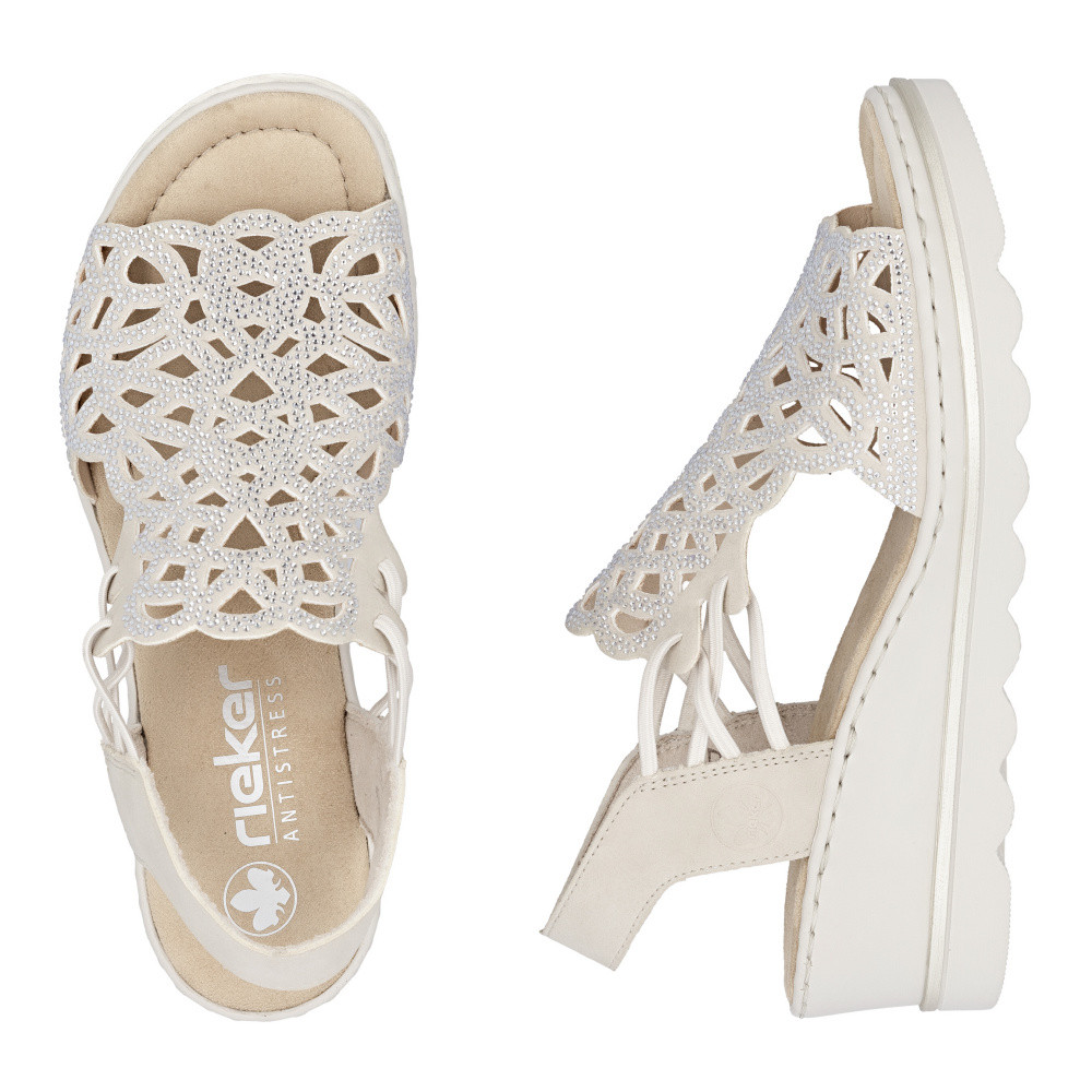 detail Dámské sandály RIEKER 67465-62 béžová S6