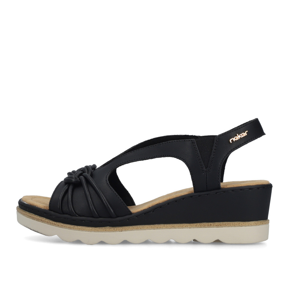 detail Dámské sandály RIEKER 67471-00 černá S6