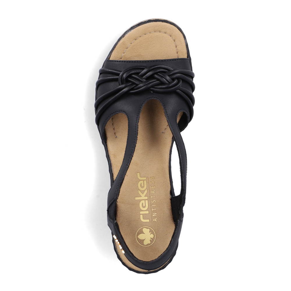 detail Dámské sandály RIEKER 67471-00 černá S6