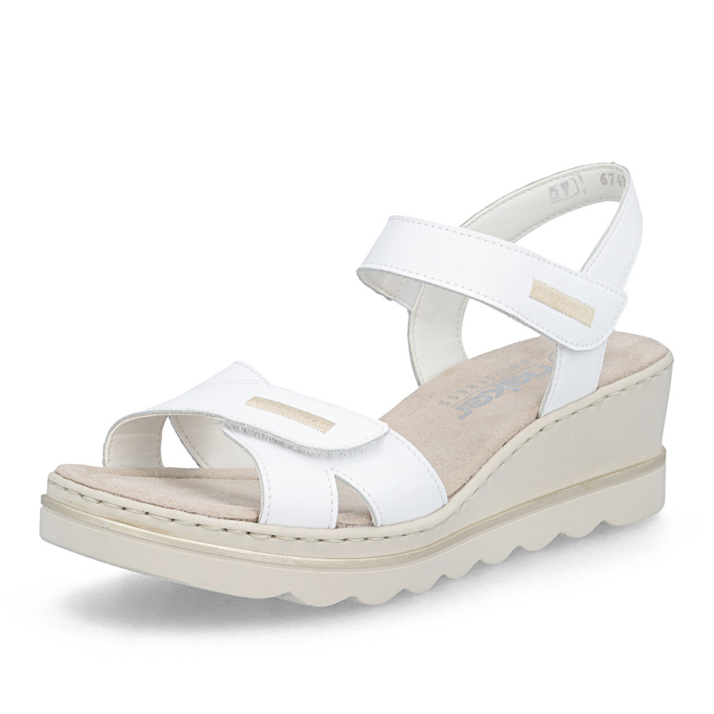 detail Dámské sandály RIEKER 67497-80 bílá S6