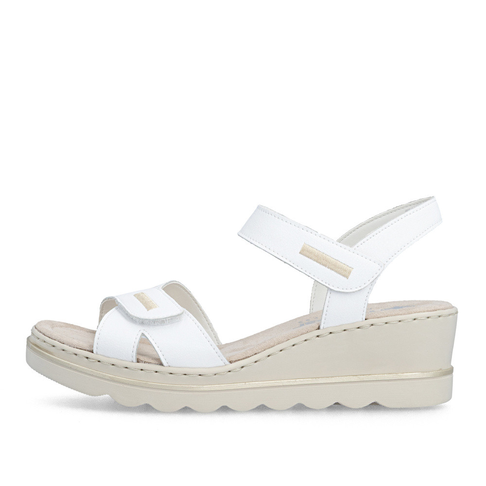 detail Dámské sandály RIEKER 67497-80 bílá S6