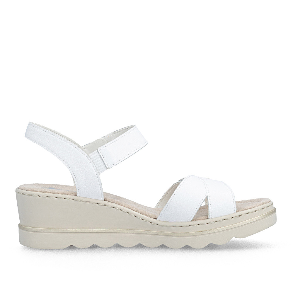 detail Dámské sandály RIEKER 67497-80 bílá S6