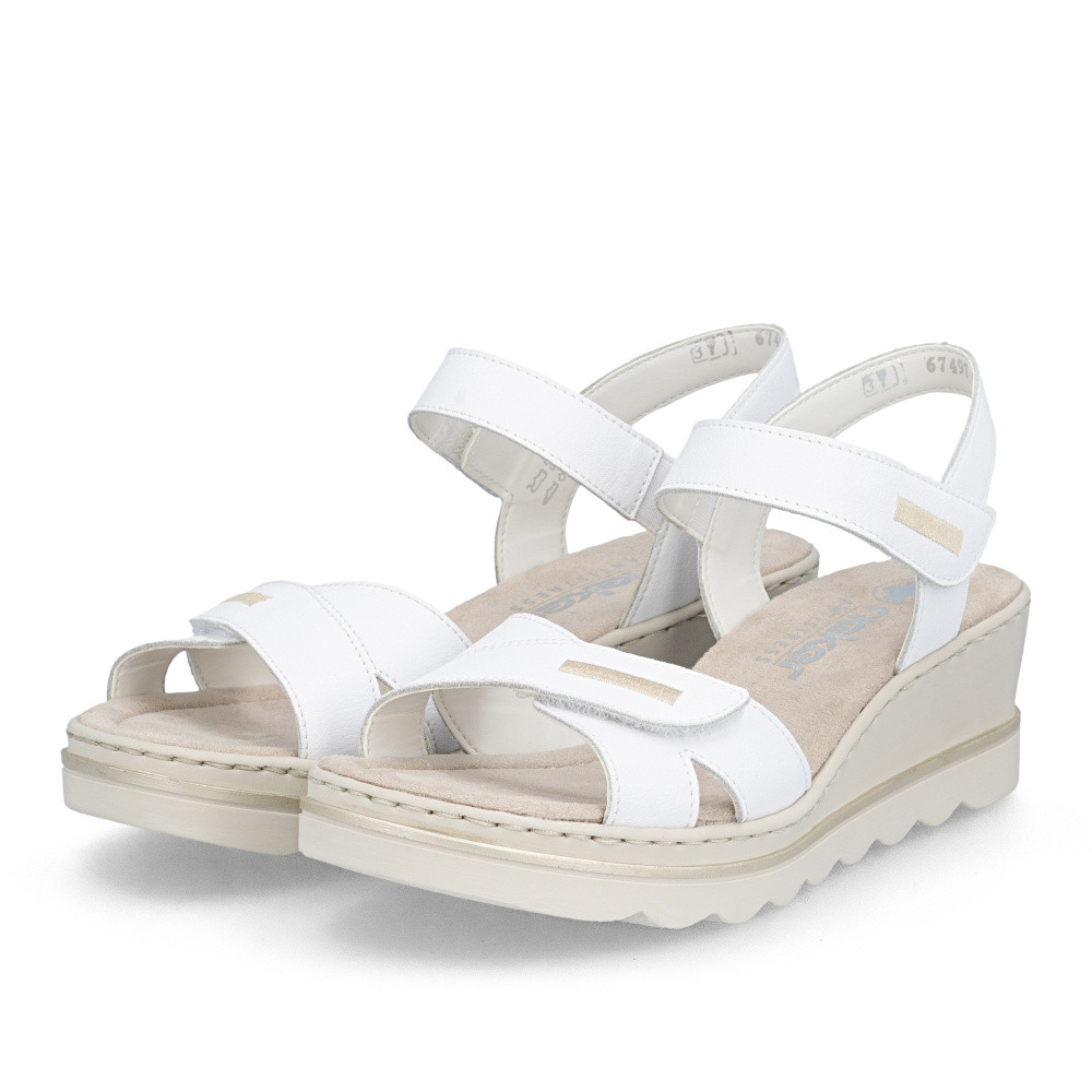 detail Dámské sandály RIEKER 67497-80 bílá S6