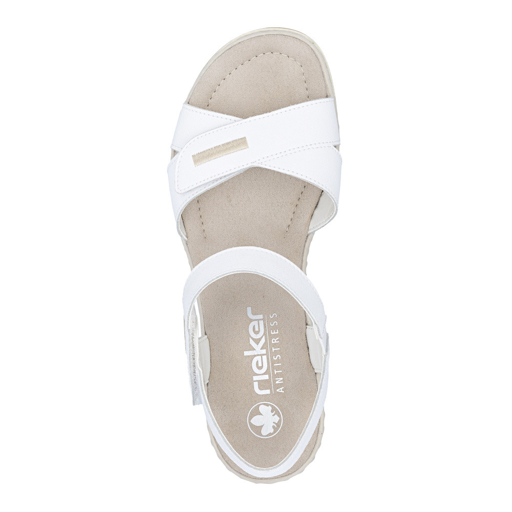 detail Dámské sandály RIEKER 67497-80 bílá S6