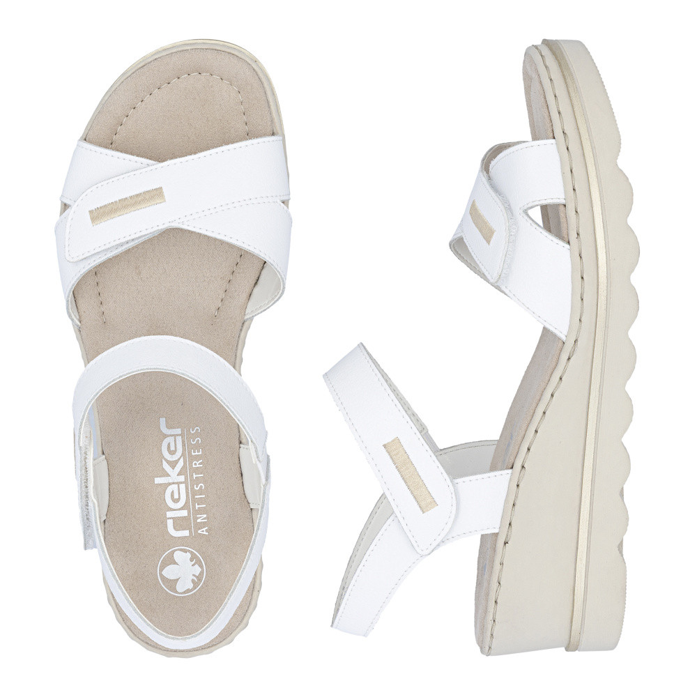 detail Dámské sandály RIEKER 67497-80 bílá S6